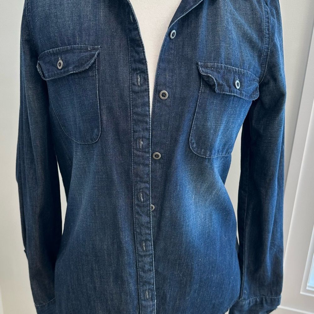 OLD NAVY Indigo Denim Shirt – Fall Bonfires, Apple Picking & Country Style – XS